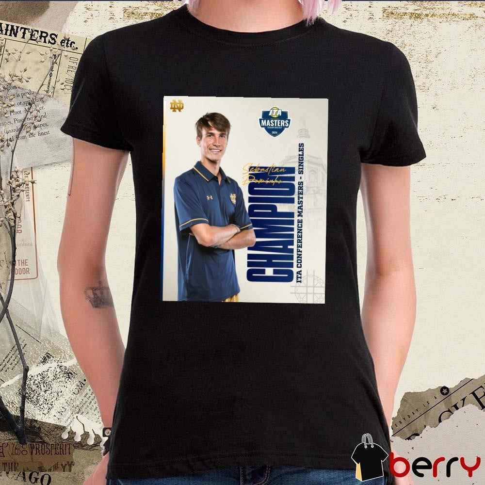 Sebastian Dominko 2024 ITA Conference Masters Champion Single Signature Poster t-shirt