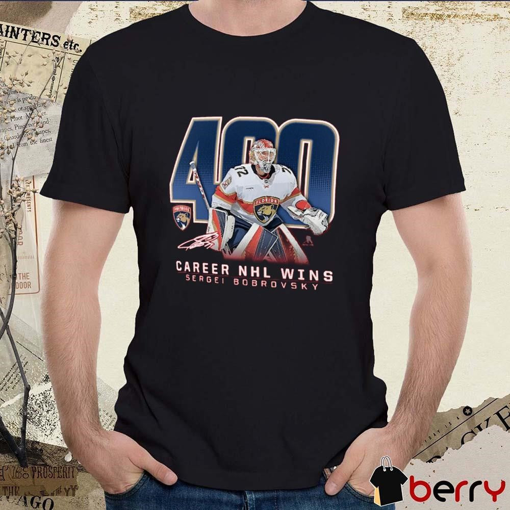Sergei Bobrovsky Florida Panthers 400 Career NHL Wins Signature t-shirt