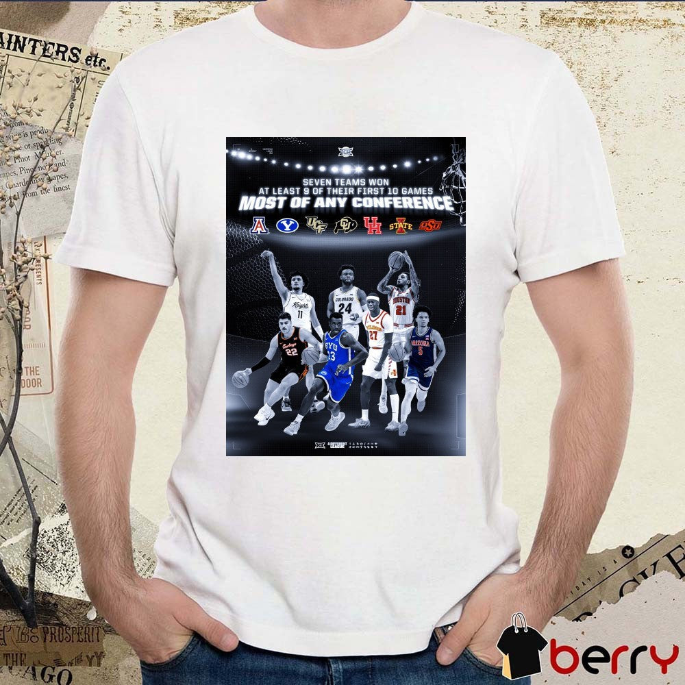 Seven Teams Won At Least 9 Of Their First 10 Games Most Of Any Conference 2025 Poster t-shirt