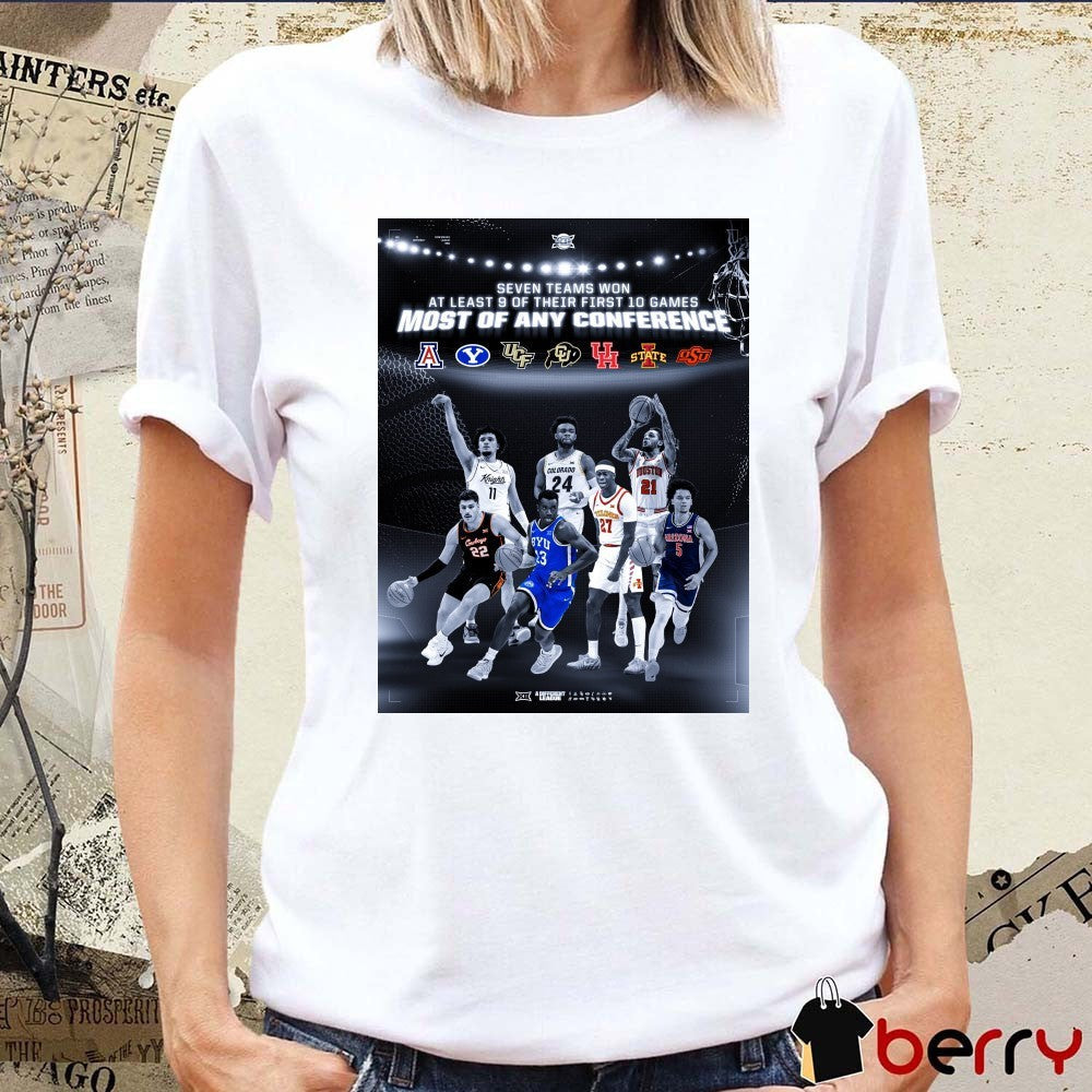 Seven Teams Won At Least 9 Of Their First 10 Games Most Of Any Conference 2025 Poster t-shirt