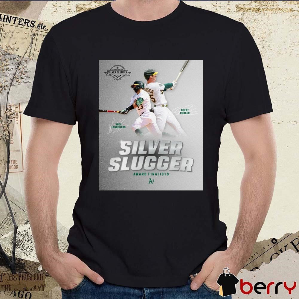 Shea Langeliers And Brent Rooker Oakland Athletics MLB Silver Slugger Award Finalists Signatures Poster t-shirt