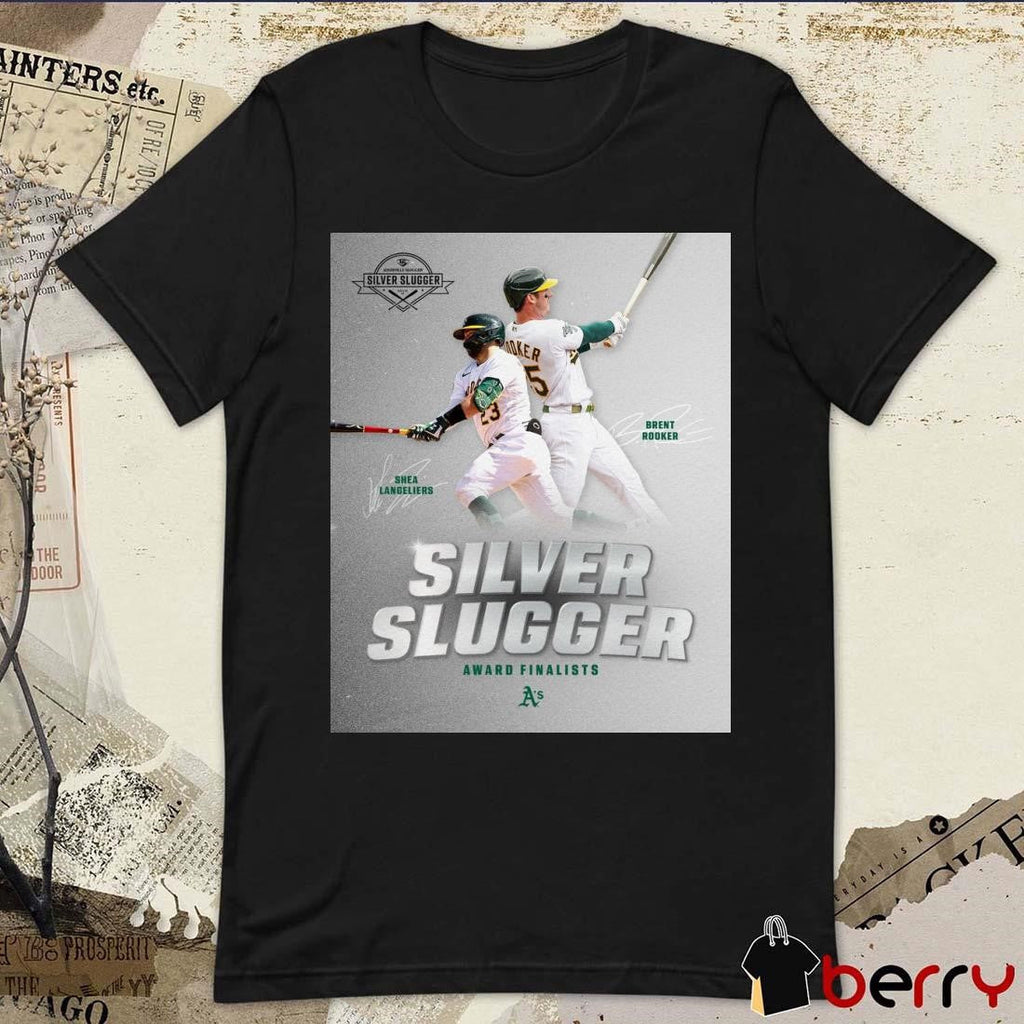 Shea Langeliers And Brent Rooker Oakland Athletics MLB Silver Slugger Award Finalists Signatures Poster t-shirt