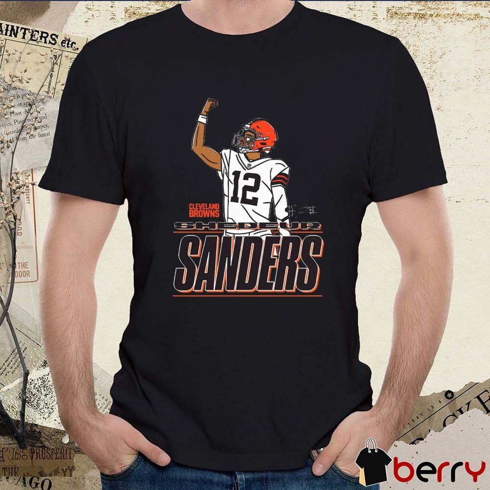 Shedeur Sanders Cleveland Browns NFL Football Believe Graphic Signature t-shirt