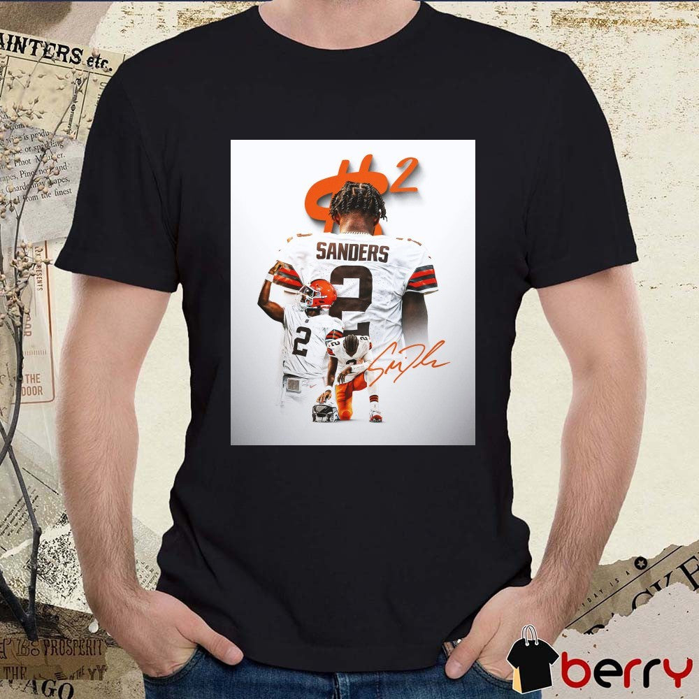 Shedeur Sanders Cleveland Browns Thank You God Signature Poster t-shirt