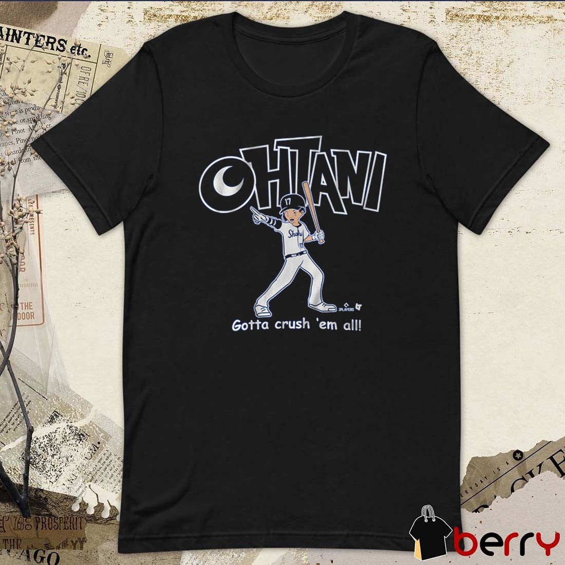 Shohei Ohtani Gotta Crush ‘Em All Los Angeles Dodgers MLB Baseball Cartoon 2025 t-shirt
