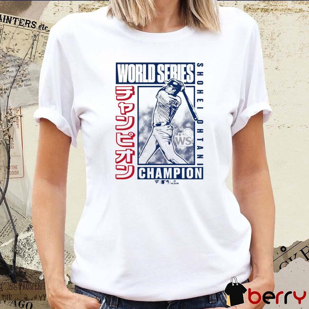Shohei Ohtani Los Angeles Dodgers MLB 2024 World Series Champions Kanji Swing t-shirt