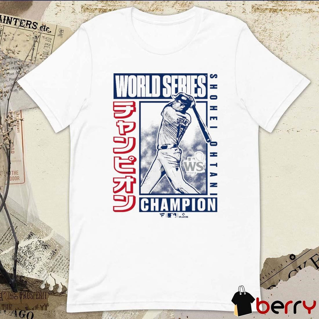 Shohei Ohtani Los Angeles Dodgers MLB 2024 World Series Champions Kanji Swing t-shirt