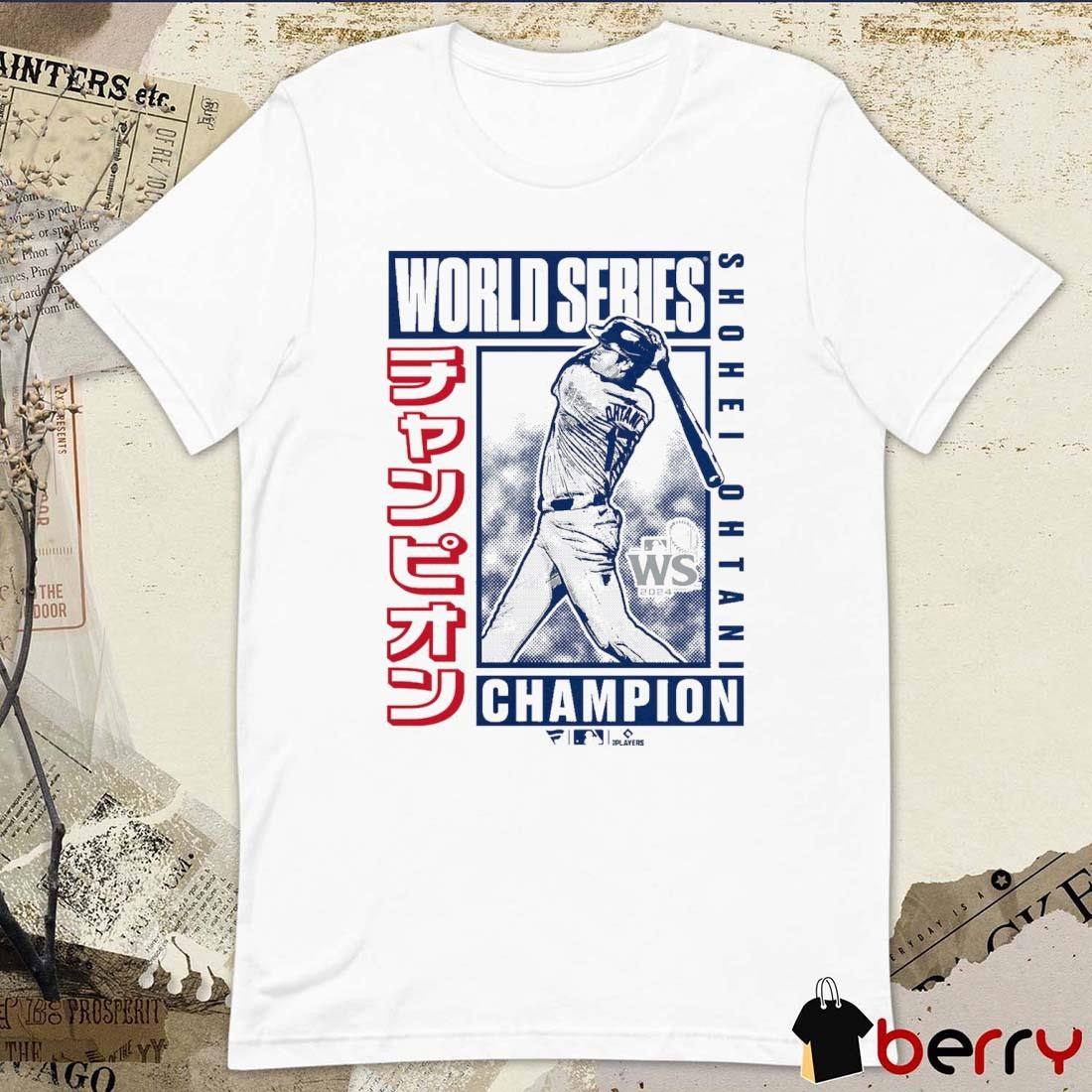 Shohei Ohtani Los Angeles Dodgers MLB 2024 World Series Champions Kanji Swing t-shirt