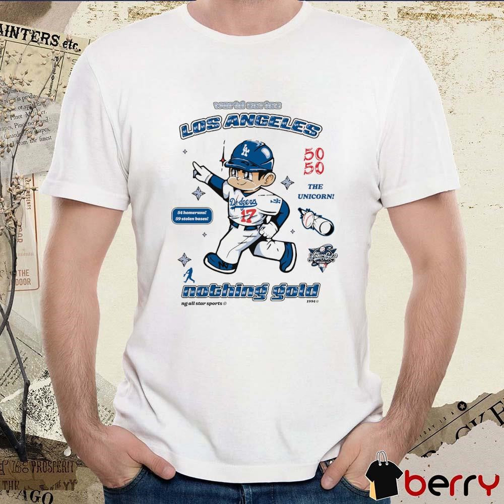 Shohei Ohtani World Series Los Angeles Dodgers 54 Homeruns 59 Stolen Bases Nothing Gold 2024 Art t-shirt