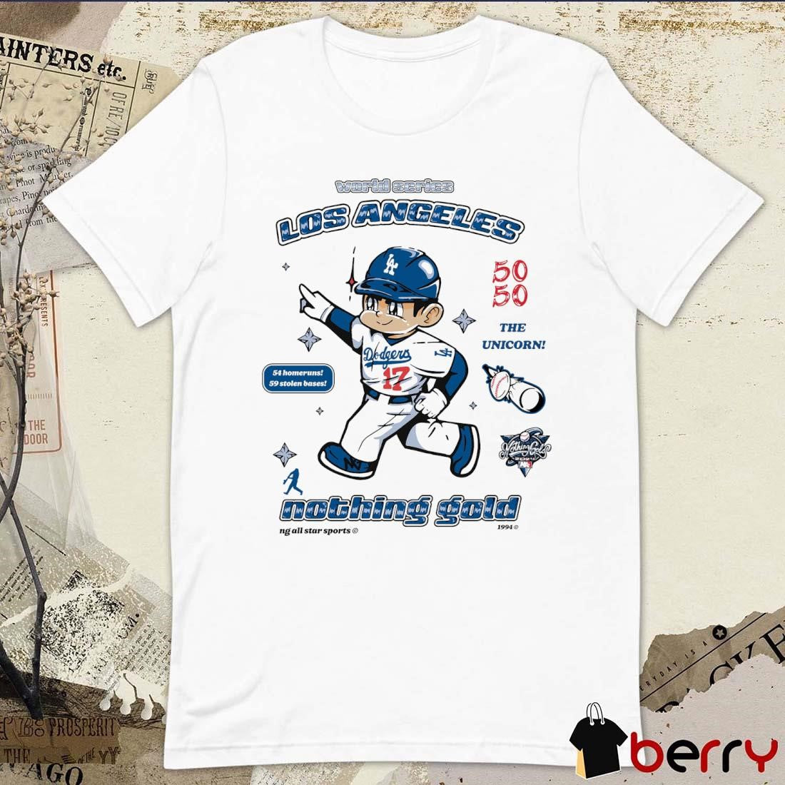 Shohei Ohtani World Series Los Angeles Dodgers 54 Homeruns 59 Stolen Bases Nothing Gold 2024 Art t-shirt