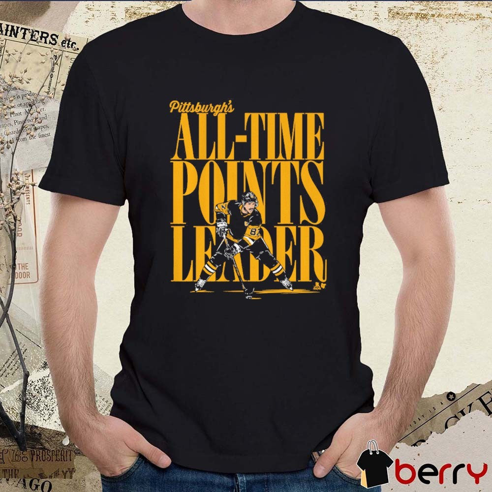 Sidney Crosby Pittsburgh Penguins All-Time Points Leader 2025 t-shirt