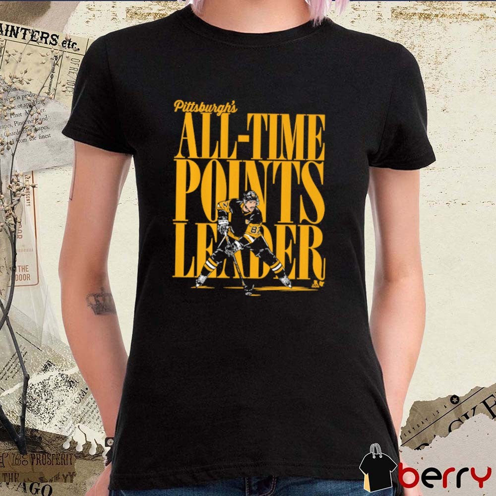 Sidney Crosby Pittsburgh Penguins All-Time Points Leader 2025 t-shirt