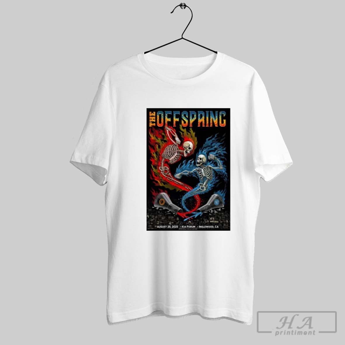 Official Skeleton The Offspring Kia Forum Inglewood Ca August 29 2025 Tour Poster