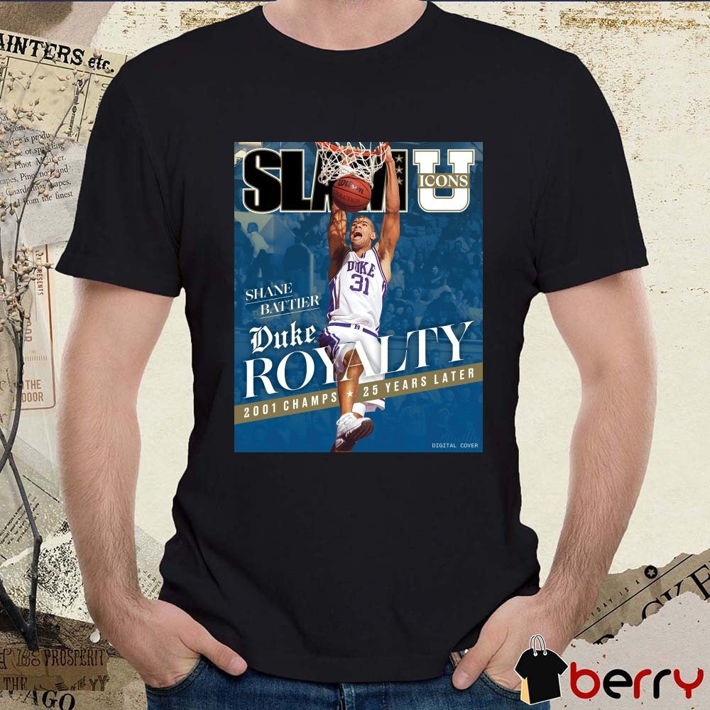 Slam Icons Legendary Shane Battier Duke Royalty 2001 Champs 25 Years Later Poster t-shirt