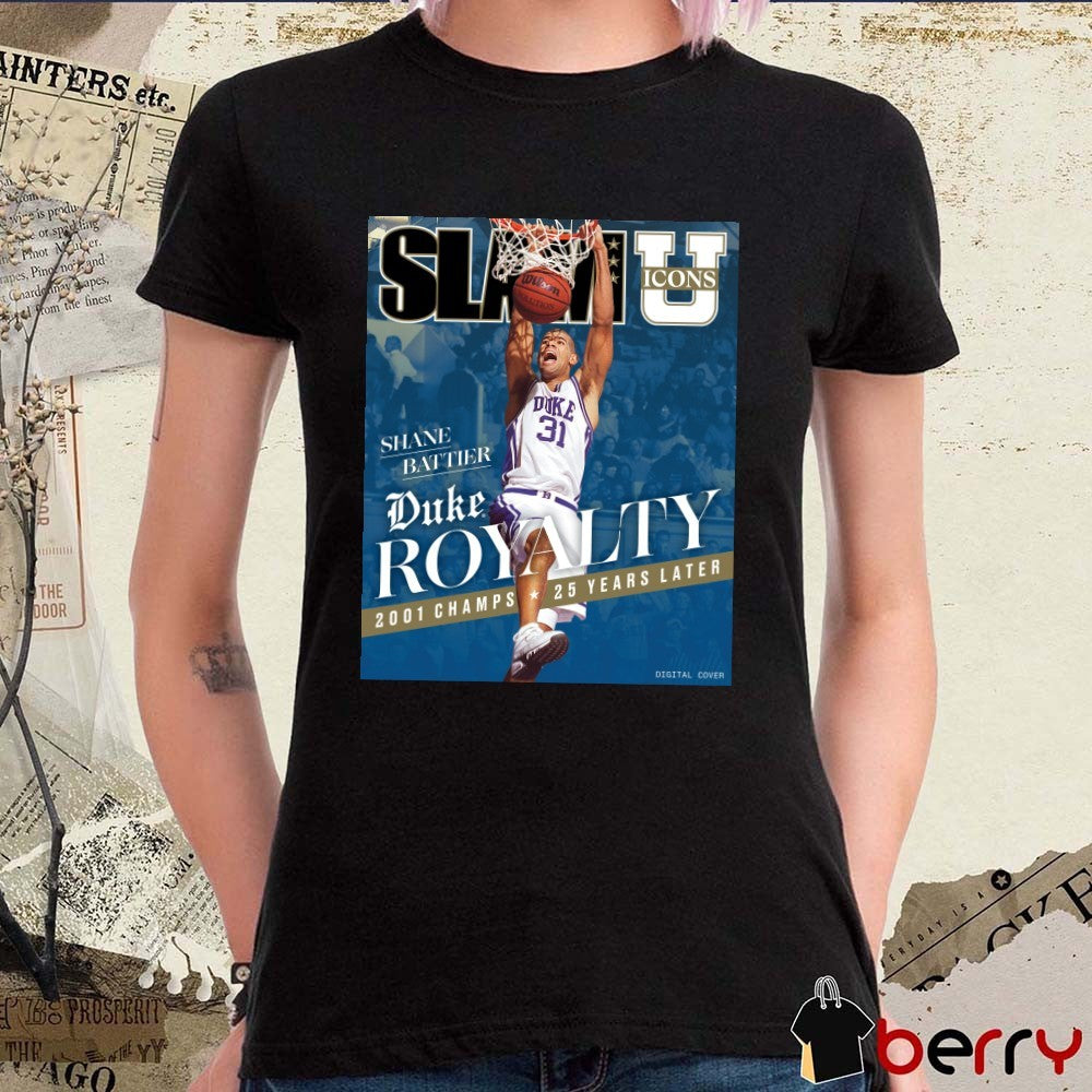 Slam Icons Legendary Shane Battier Duke Royalty 2001 Champs 25 Years Later Poster t-shirt