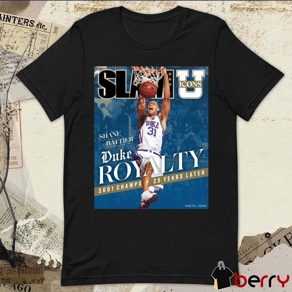 Slam Icons Legendary Shane Battier Duke Royalty 2001 Champs 25 Years Later Poster t-shirt