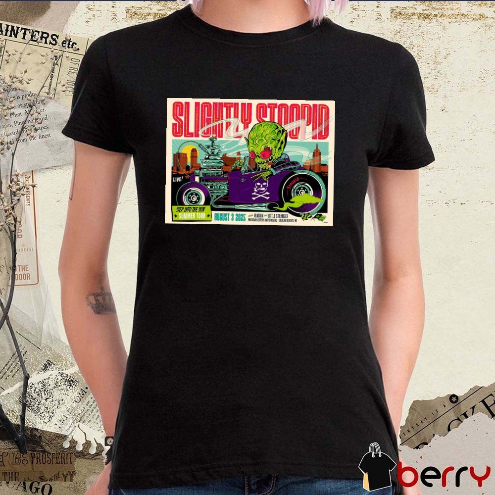 Slightly Stoopid Step Into The Sun Summer Tour August 3 2025 Sterling Heights MI Poster t-shirt