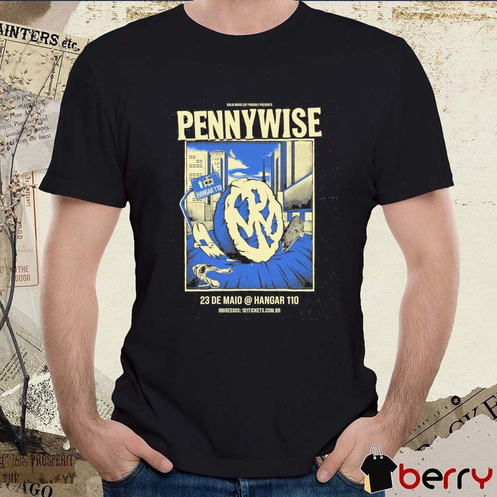 Solid Music Ent Proudly Presents Pennywise May 23rd 2026 Hangar 110 t-shirt