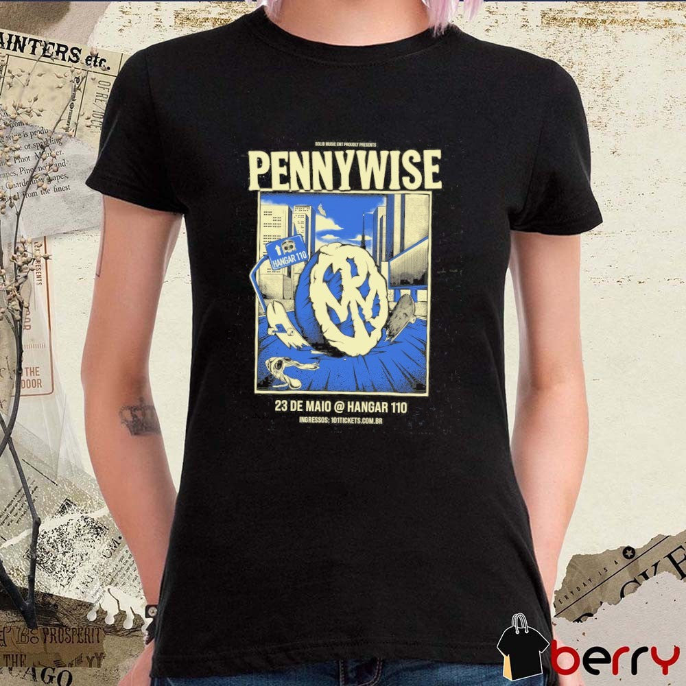 Solid Music Ent Proudly Presents Pennywise May 23rd 2026 Hangar 110 t-shirt