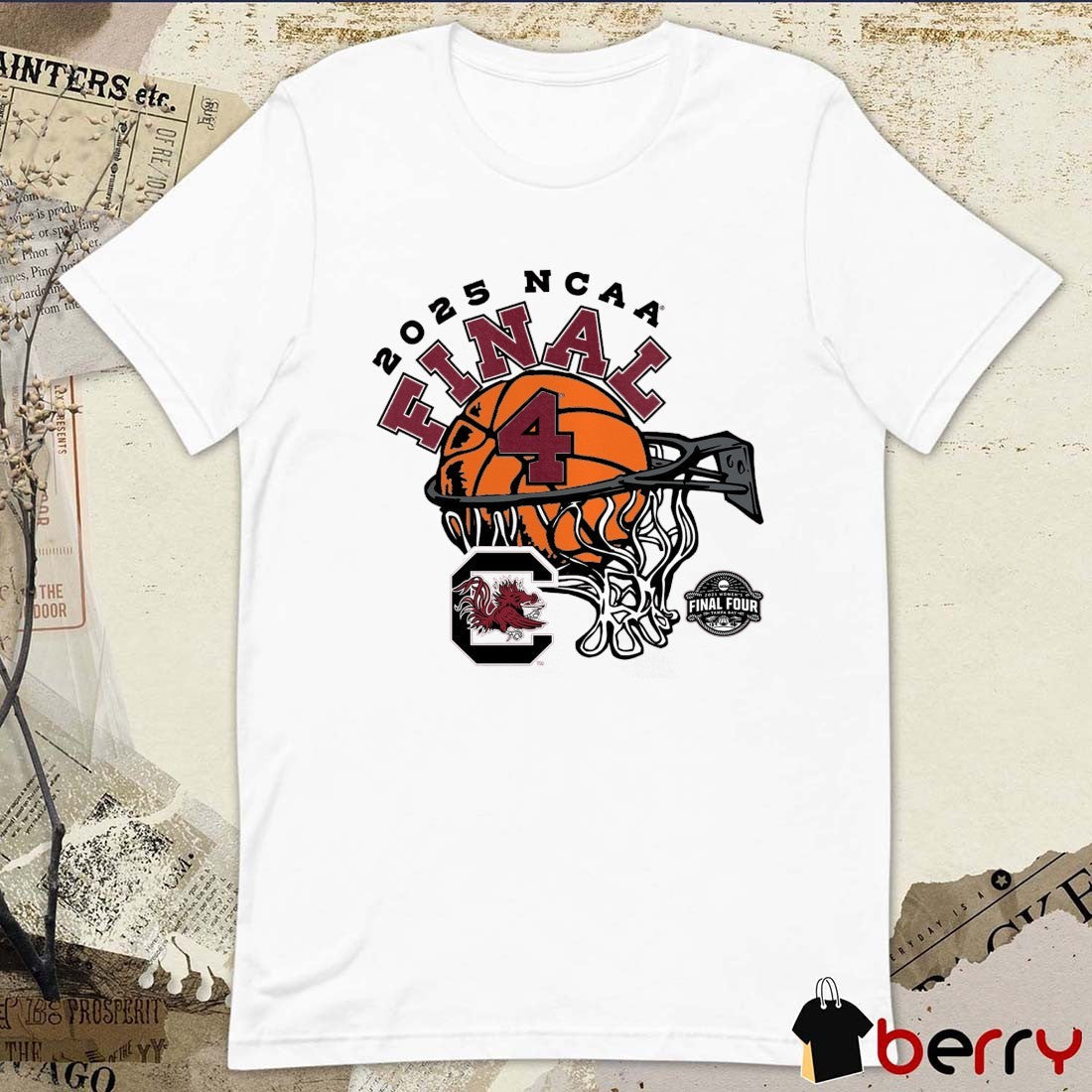 South Carolina Gamecocks Women’s Basketball Tournament 2025 NCAA March Madness Final Four Box Out t-shirt