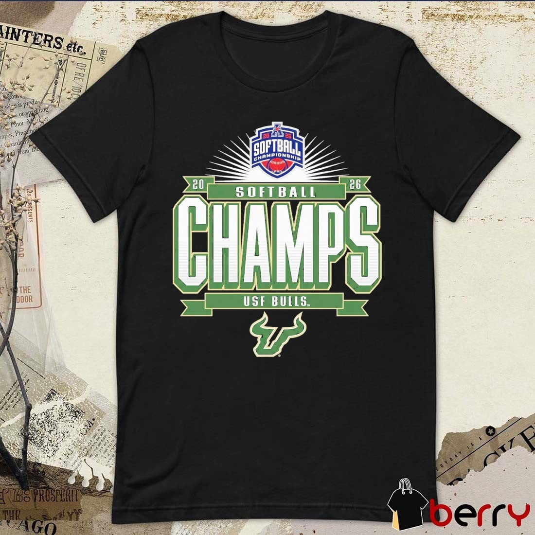 South Florida Bulls 2026 NCAA American Conference Softball Tournament Champions t-shirt