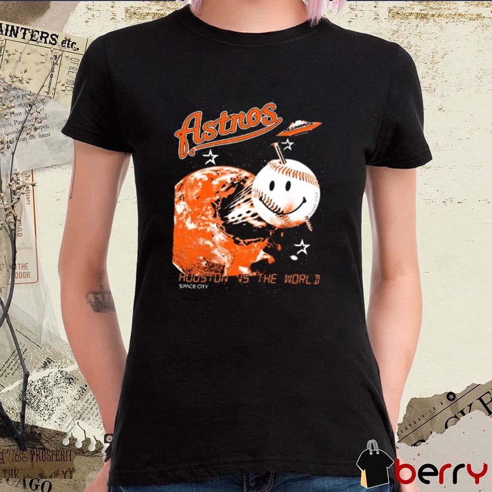 Space Astros Glow Houston Is The World t-shirt