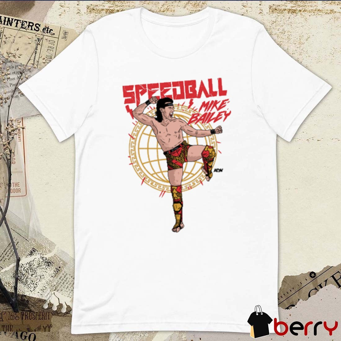 Speedball Mike Bailey TKD AEW 2025 Painting t-shirt