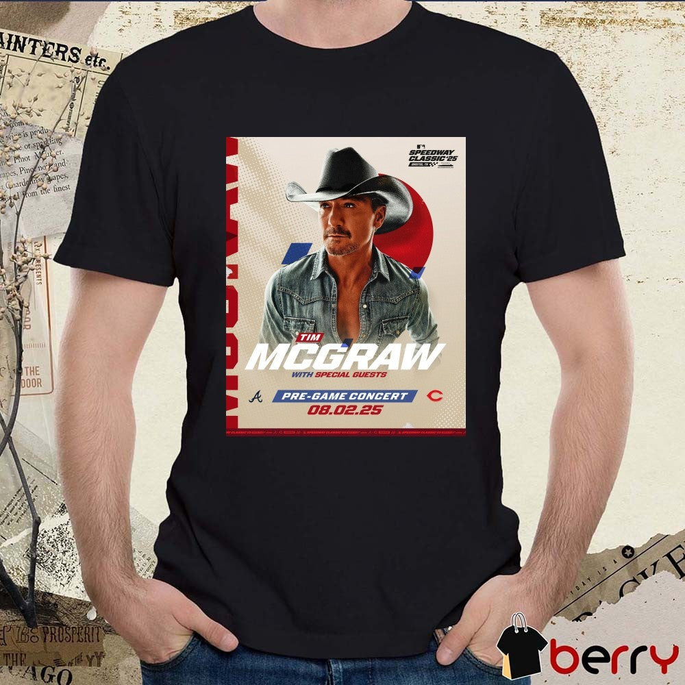 Speedway Classic ’25 Tim McGraw With Special Guests Pre-game Concert 08.02.25 Poster t-shirt