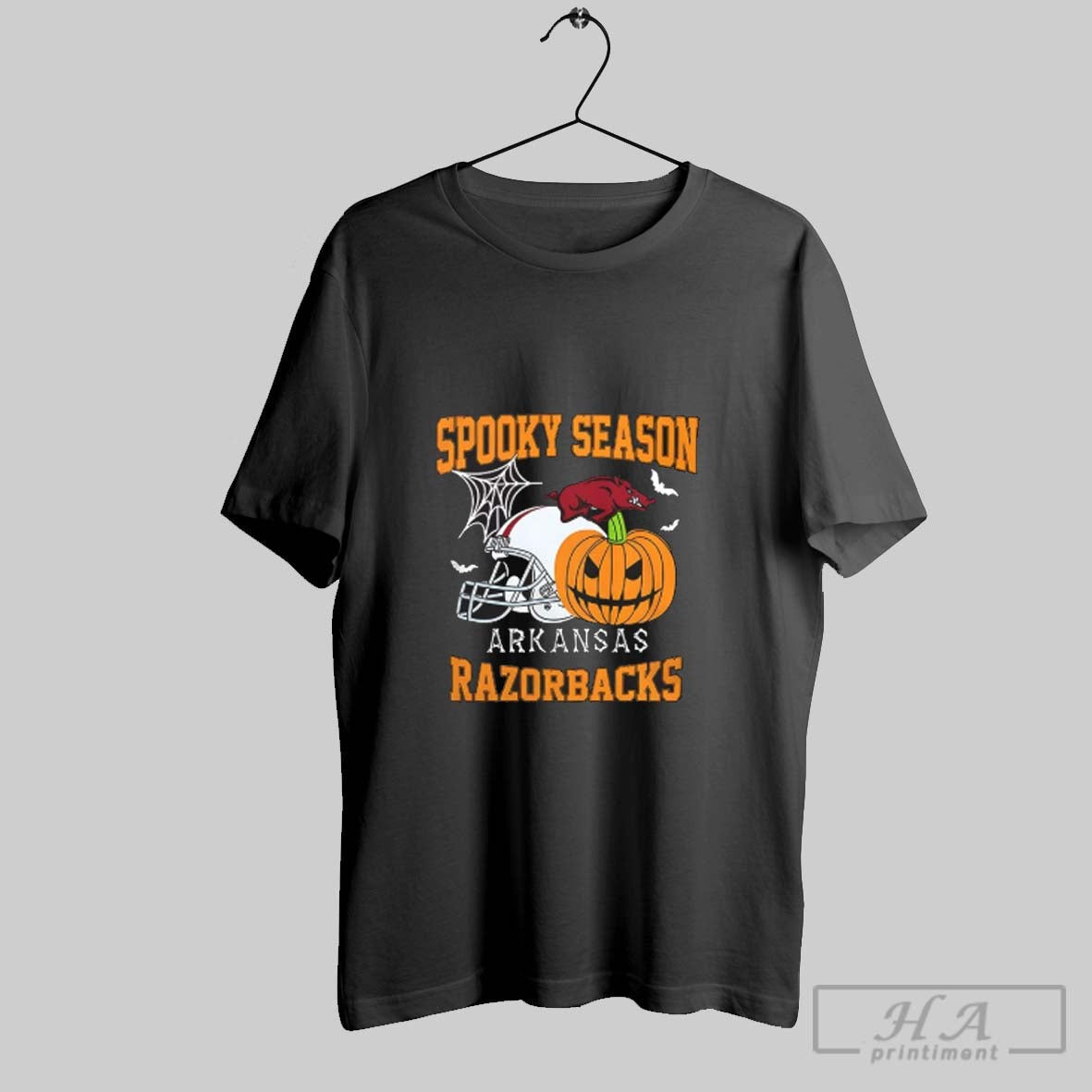 Official Spooky Season Arkansas Razorbacks Football Halloween 2025 V Neck