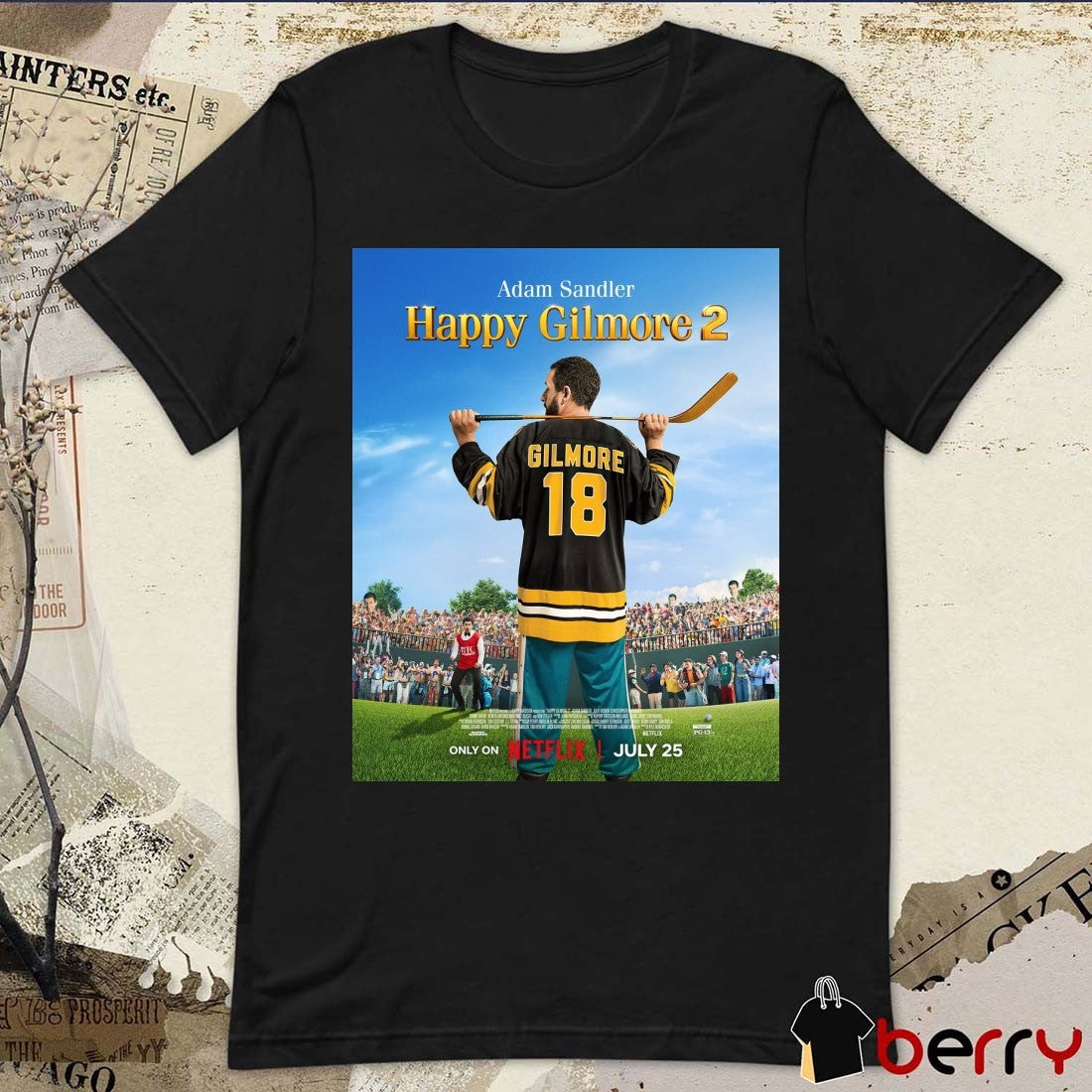 Sports Illustrated Adam Sandler Happy Gilmore 2 On Netflix July 25 2025 Poster t-shirt