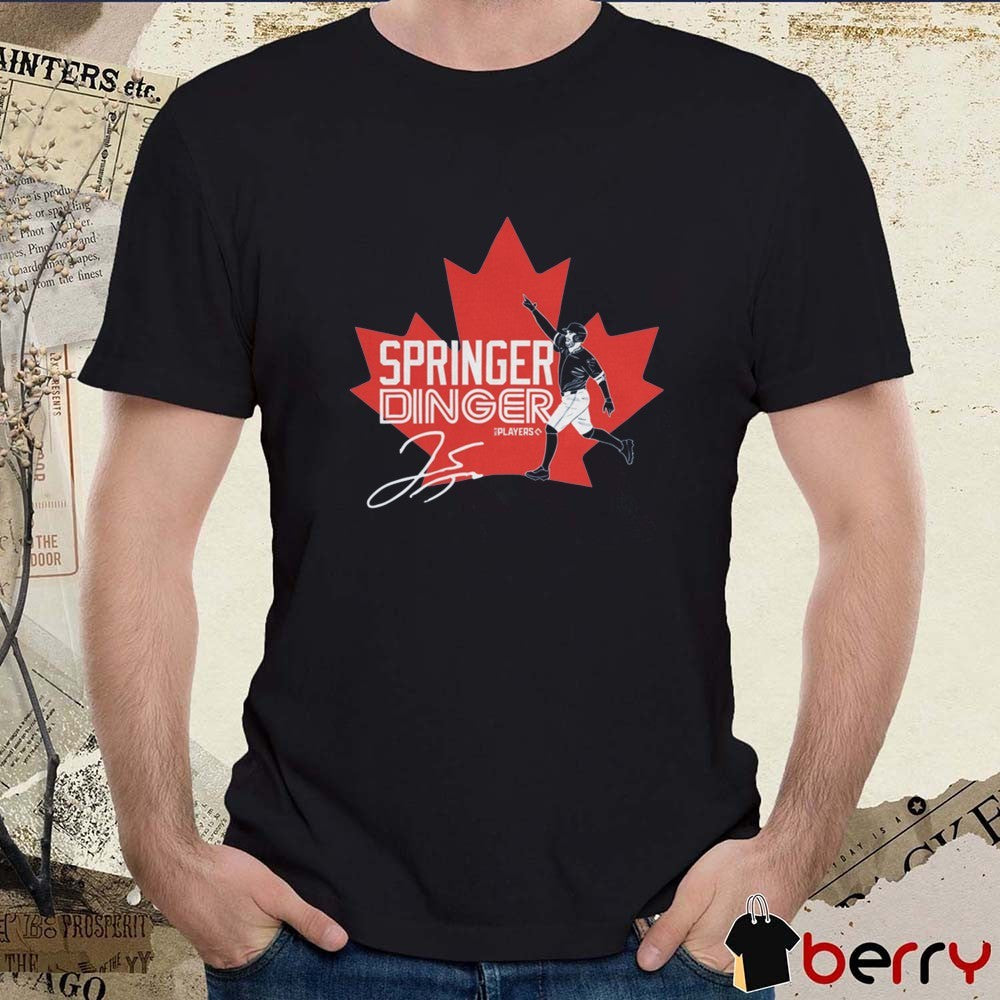 Springer Dinger George Springer Toronto Blue Jays MLB Painting Signature t-shirt