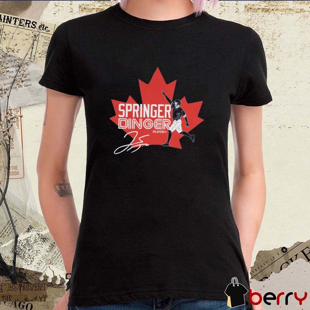 Springer Dinger George Springer Toronto Blue Jays MLB Painting Signature t-shirt