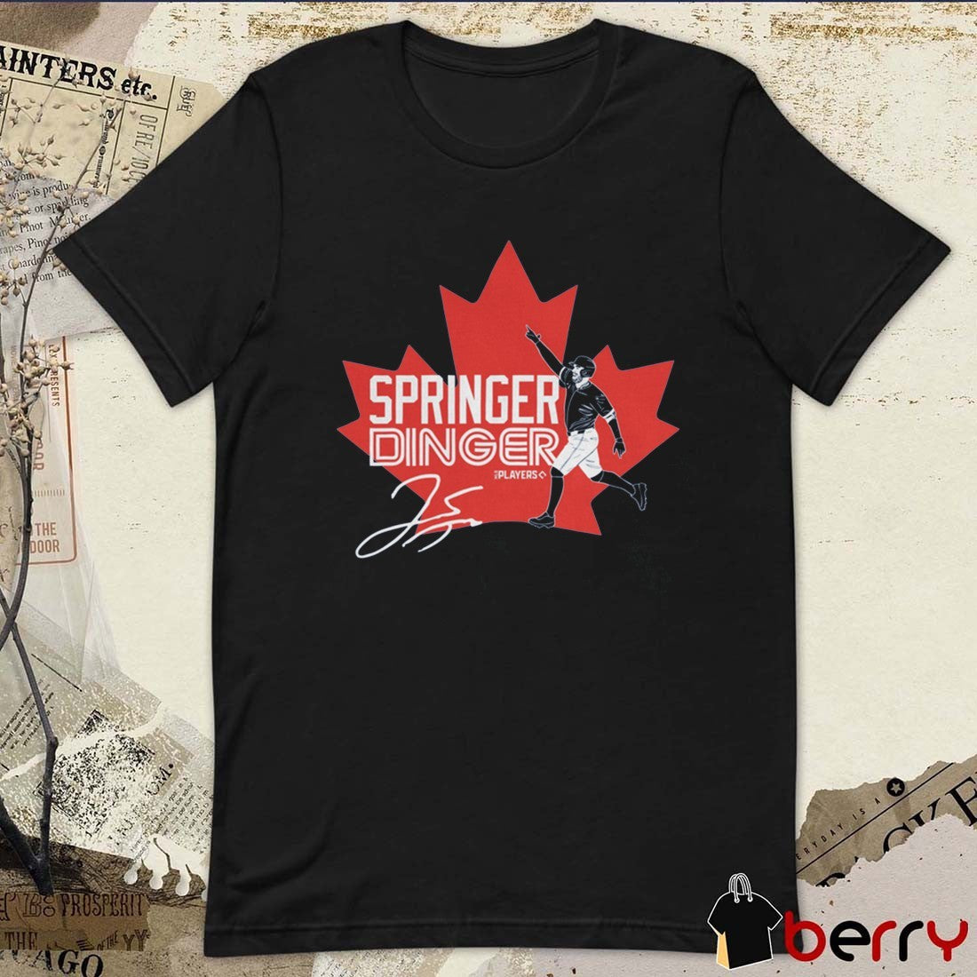 Springer Dinger George Springer Toronto Blue Jays MLB Painting Signature t-shirt