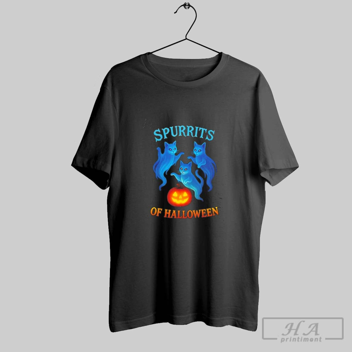 Official Spurrits Of Halloween Ghost Cats Funny Cat Lovers