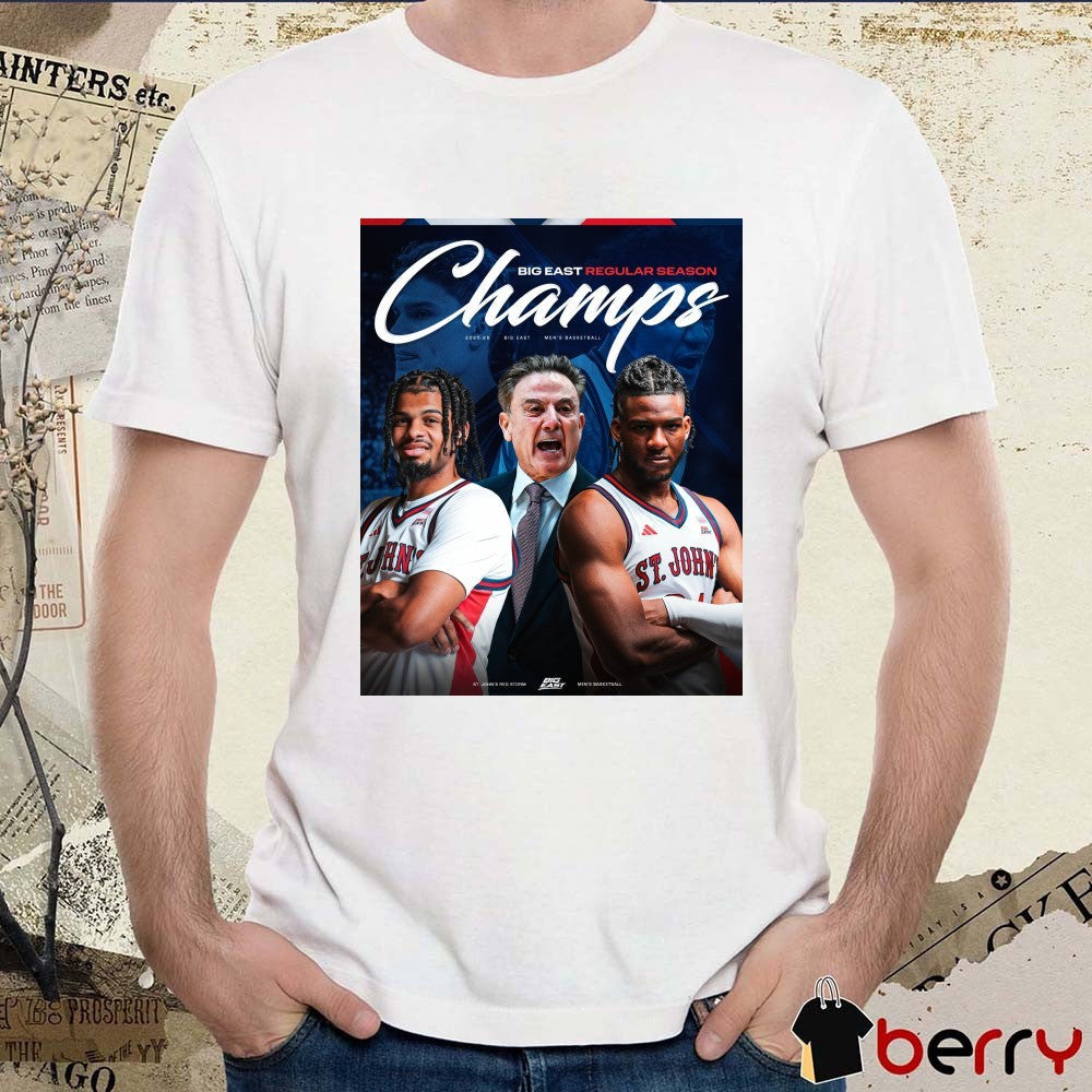 St John’s Men’s Basketball Big East Regular Season Champs 2025-26 Poster t-shirt