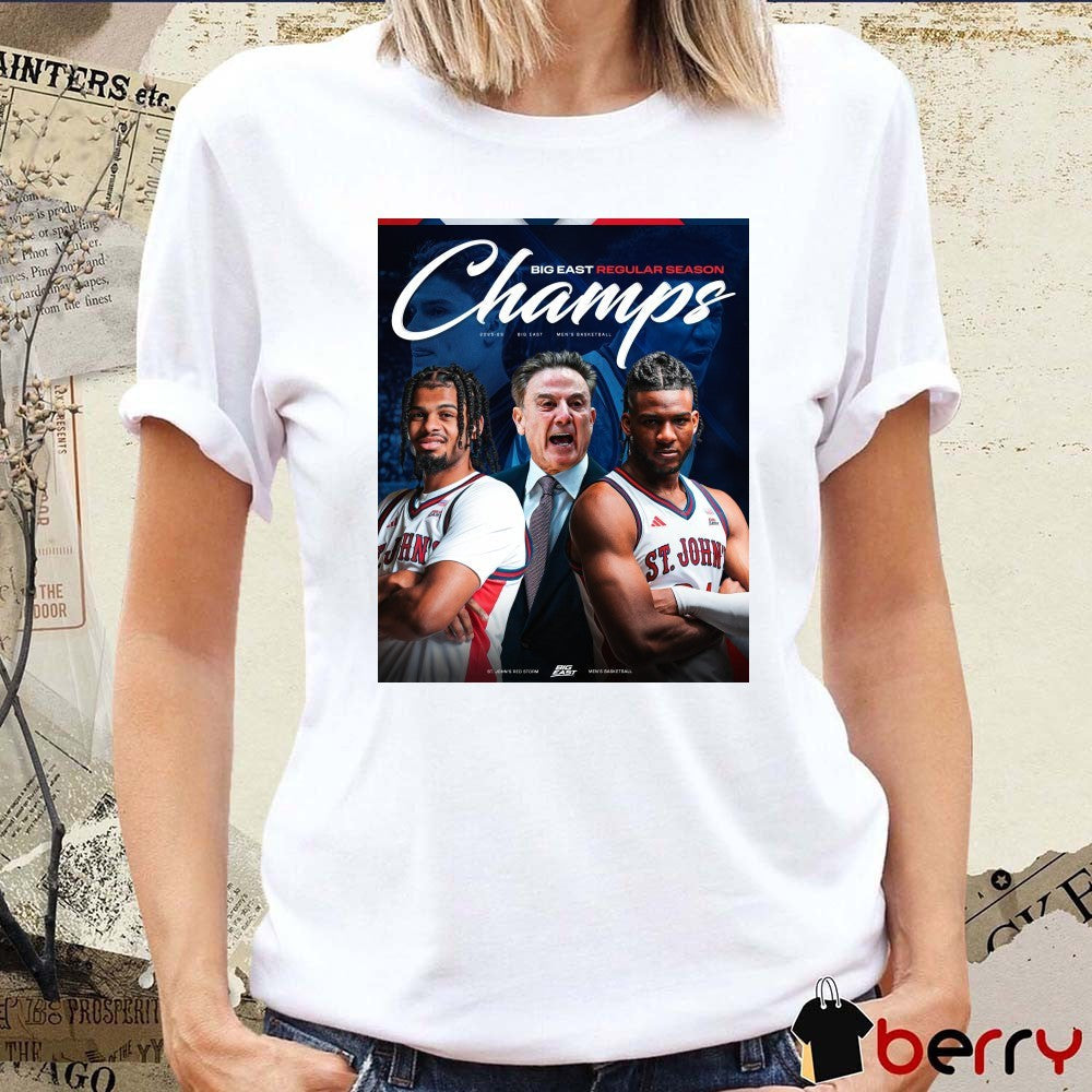 St John’s Men’s Basketball Big East Regular Season Champs 2025-26 Poster t-shirt