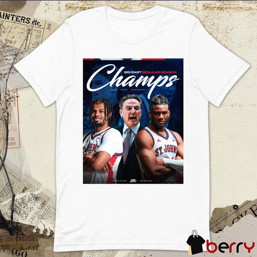 St John’s Men’s Basketball Big East Regular Season Champs 2025-26 Poster t-shirt