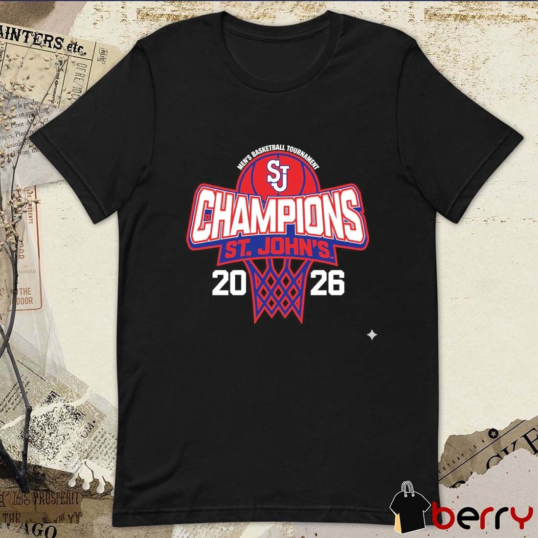 St. John’s Red Storm 2026 Big East Men’s Basketball Tournament Champions t-shirt