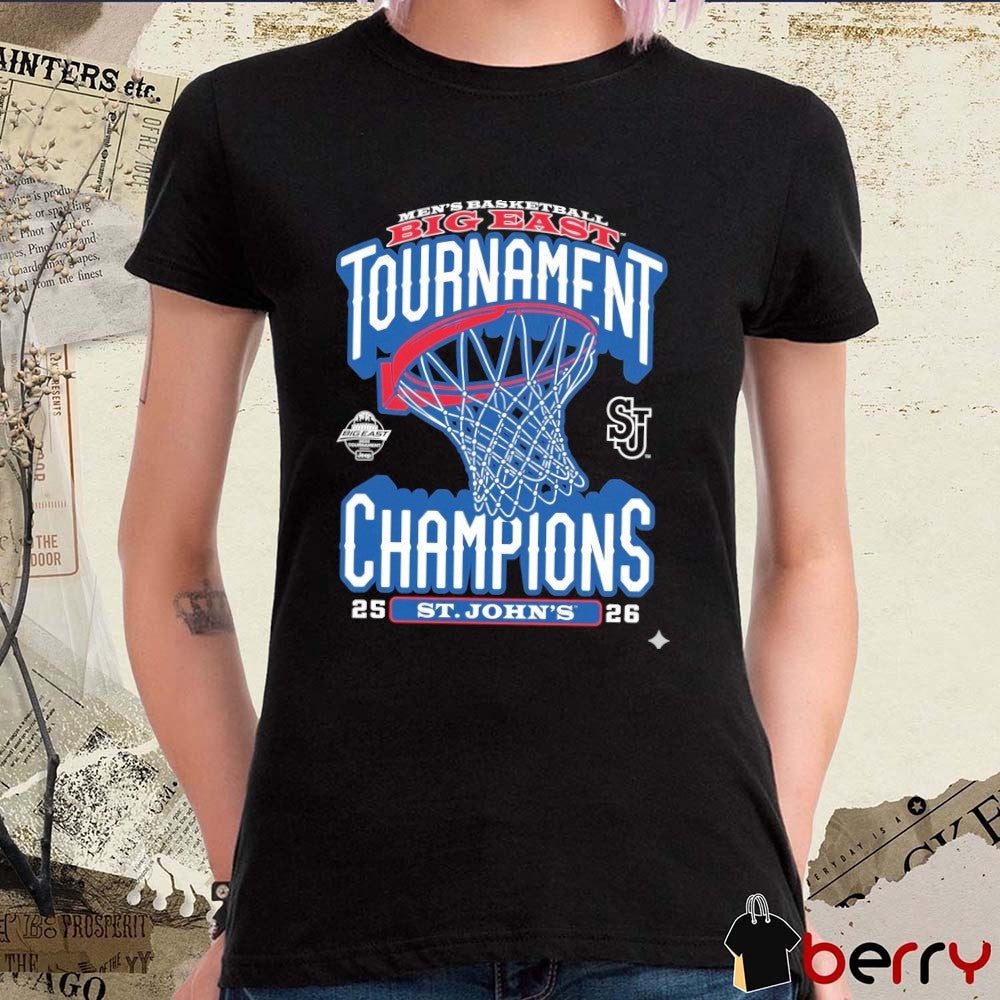St. John’s Red Storm Men’s Basketball 2026 Big East Tournament Champions Official Locker Room t-shirt