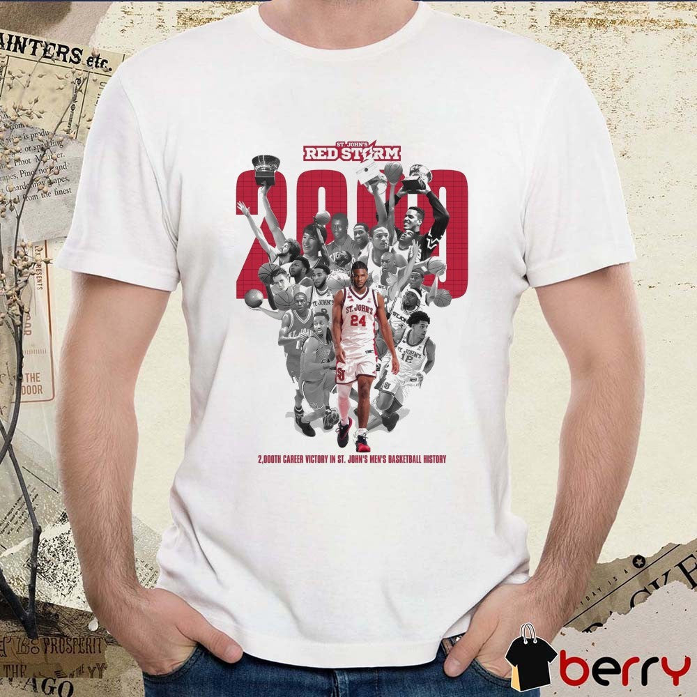 St. John’s Red Strorm 2,000th Career Victory In St. John’s Men’s Basketball History t-shirt