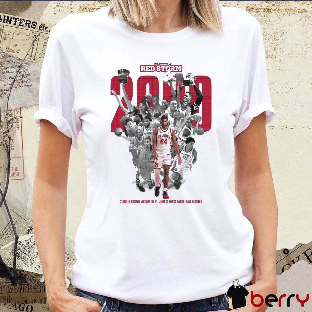 St. John’s Red Strorm 2,000th Career Victory In St. John’s Men’s Basketball History t-shirt
