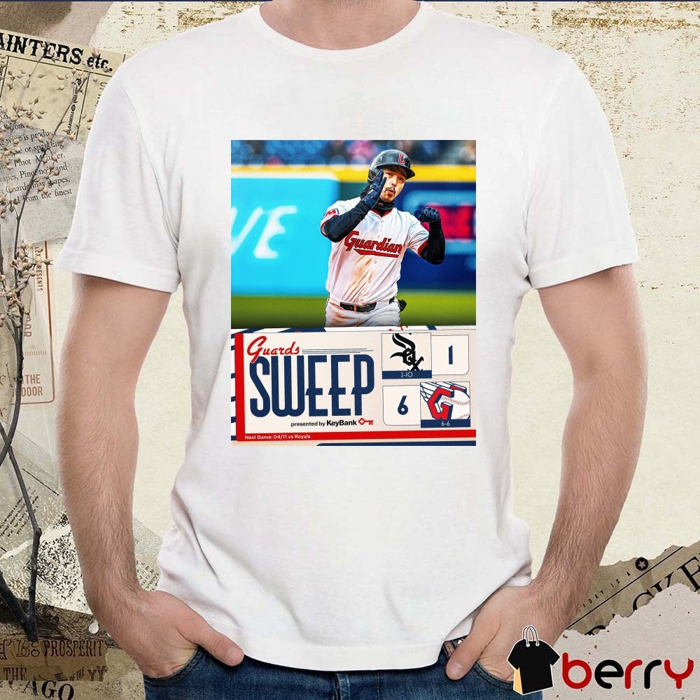 Steven Kwan Cleveland Guardians Vs Chicago White Sox Final Score 6 – 1 Guards Sweep Poster t-shirt