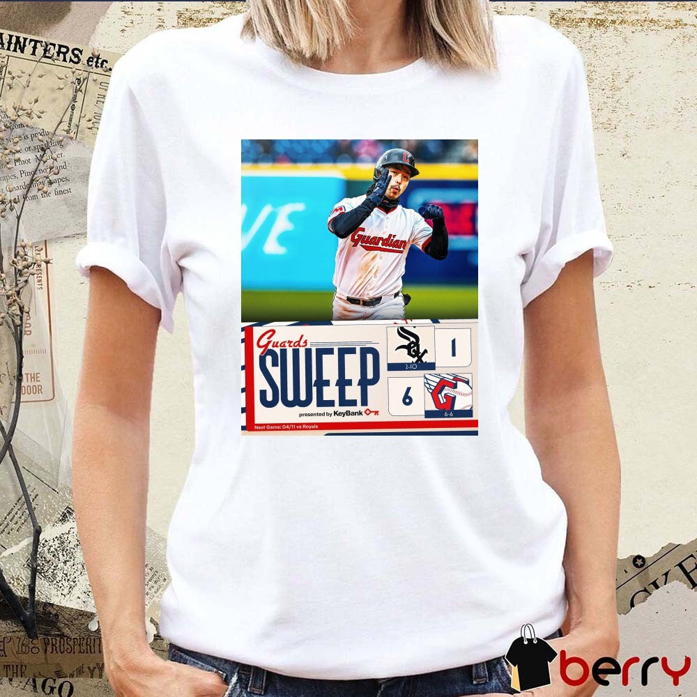 Steven Kwan Cleveland Guardians Vs Chicago White Sox Final Score 6 – 1 Guards Sweep Poster t-shirt
