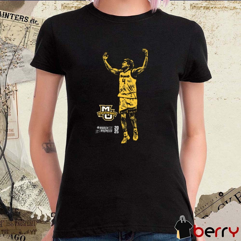 Stevie Mitchell Marquette Golden Eagles Basketball Baller NCAA March Madness 2025 Graphic t-shirt
