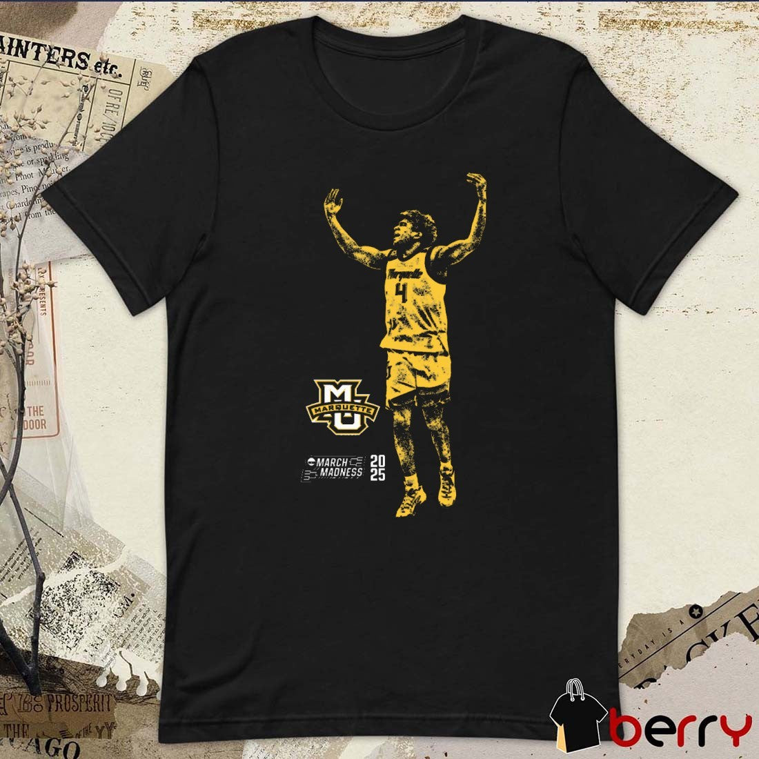 Stevie Mitchell Marquette Golden Eagles Basketball Baller NCAA March Madness 2025 Graphic t-shirt