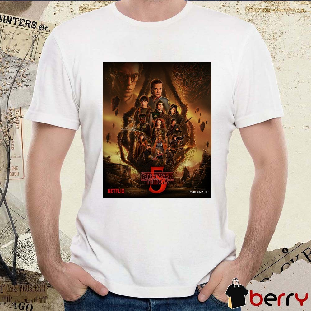 Stranger Things 5 The Final January 1, 2026 Netflix Poster t-shirt