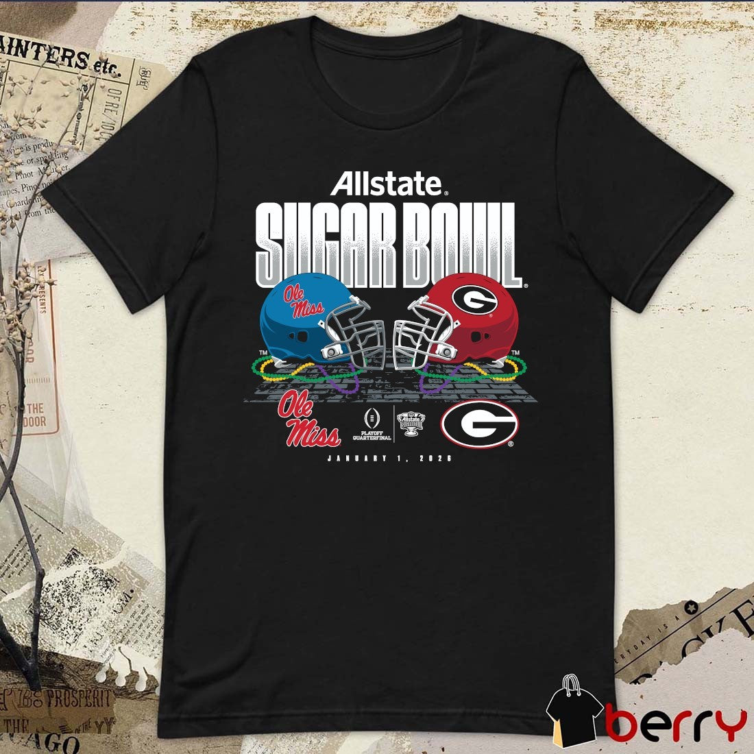 Sugar Bowl All State Ole Miss Rebels Vs Georgia Bulldogs Head to Head January 1, 2026 t-shirt