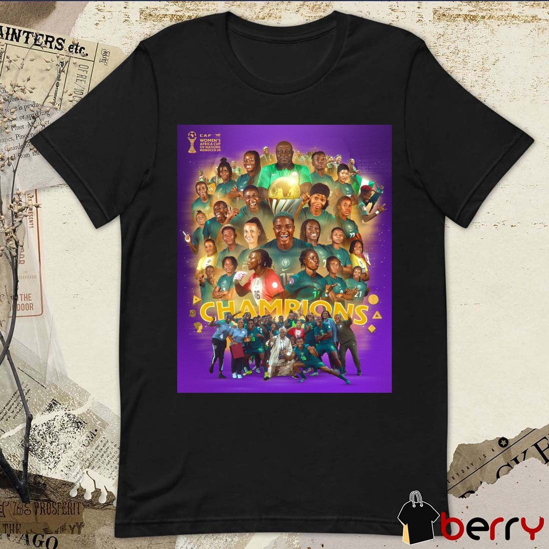 Super Falcons Champions 2024 Women’s Africa Cup of Nations WAFCON in Morocco Poster t-shirt