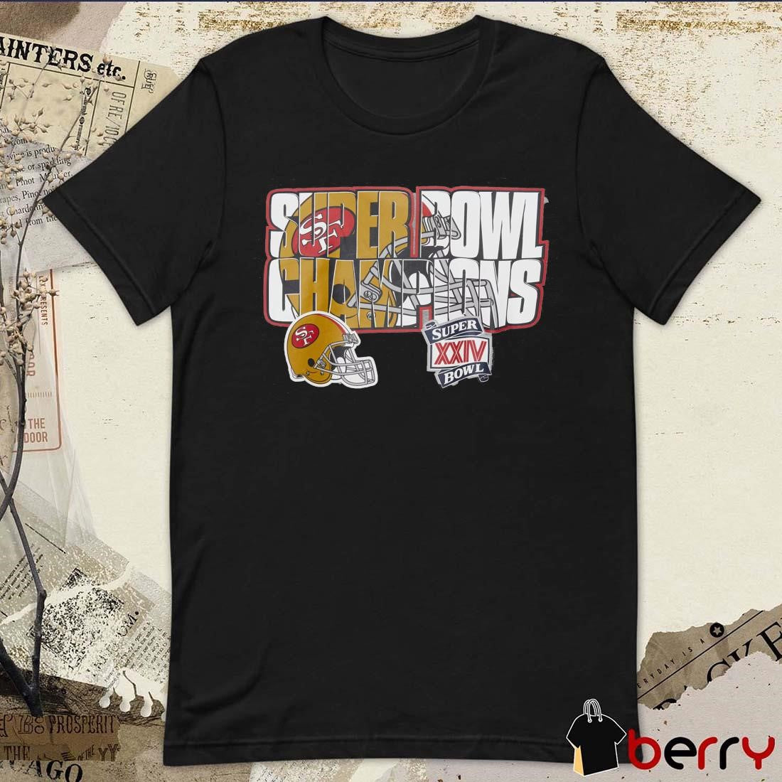 Super XXIV Bowl Champions San Francisco 49ers NFL All Over t-shirt