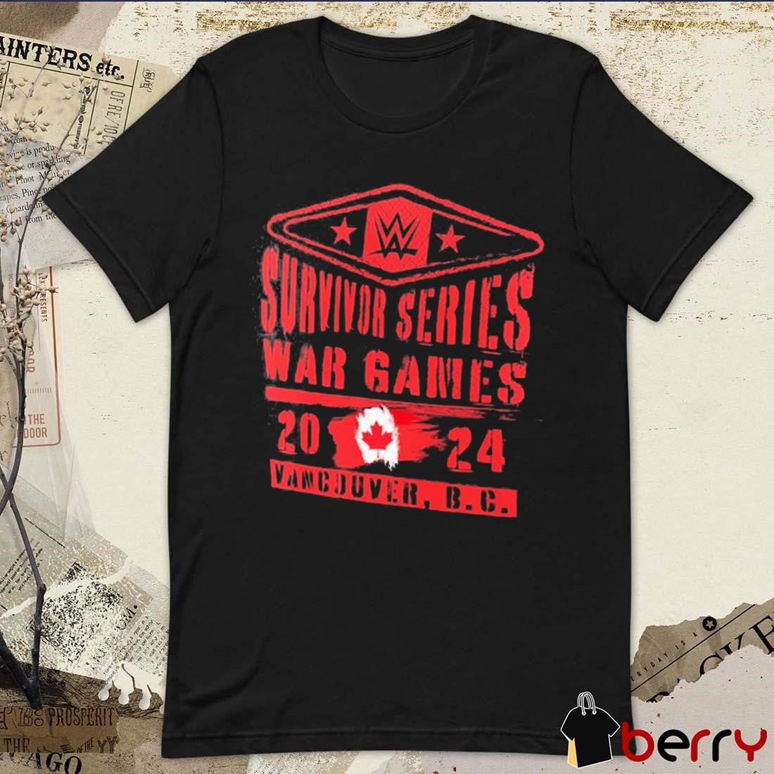 Survivor Series War Games 2024 Stacked Logo Vancouver BC t-shirt